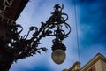 decorative lamppost in strret of Rome, Italy