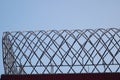 Decorative landscape of barbed wire cage
