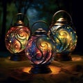 Decorative Lanterns in Celestial Symphony