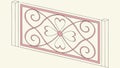 Decorative lattice panel, charming heart patterns, romantic garden accent vector design Generative AI Royalty Free Stock Photo