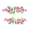 decorative leave and flower design element. geometry floral tropical pattern for surface design.