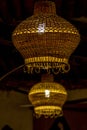 A decorative light hanging up on the cieling of a local cafe Royalty Free Stock Photo
