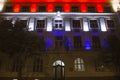 Decorative lights on the building Royalty Free Stock Photo