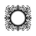 Decorative line circle art frames vector