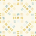 Decorative line shapes endless wallpaper. Geometric seamless pattern with dash line. Doodle stripe backdrop