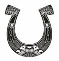 Decorative Lucky horseshoe. Icon for your design. Vector illustration Royalty Free Stock Photo