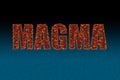 The decorative magma texton blue black background