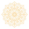 Decorative mandala. Antistress line round ornament drawing