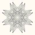 Decorative mandala. Vector illustration. Royalty Free Stock Photo