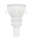 Decorative marble column on white background. 3d render