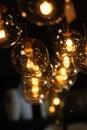 Decorative mason jar style yellow light bulbs