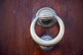 Decorative metal ring knock door