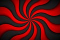 Decorative modern red spiral background. Swirling radial pattern