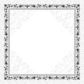 Decorative monochrome square framework.