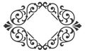 Decorative monogram template. Heraldic vintage flourish frame