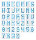 Decorative monospaced font from plastic constructor blocks