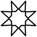 Decorative Multi pointed star design element