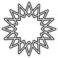 Decorative Multi pointed star design element