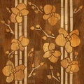 Decorative Orchid - Interior wallpaper - wooden structure