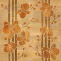Decorative Orchid - seamless background - wooden texture