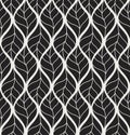 Geometric Leaf Vector Seamless Pattern. Floral Illustration background. Royalty Free Stock Photo