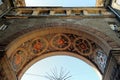 The arch of The Kyiv Passage in Kyiv Ukraine