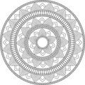 Decorative ornament in ethnic oriental style. Circular pattern. Mandala for Henna, Mehndi, tattoo, decoration.