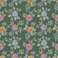 . Seamless botanic pattern. Flowers for design.