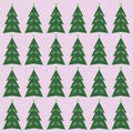 Decorative Ornamental Christmas Trees Pattern Texture Background