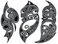 Decorative ornaments. Tattoo vector designs. Vector illustration