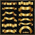 Decorative ornate gold ribbons