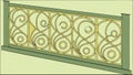 Decorative Ornate Metal Fence Panel Design, vector design Generative AI Royalty Free Stock Photo