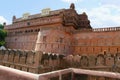 Decorative outer wall of Junagarh Fort, Bikaner, Rajasthan, India