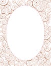 Decorative oval spiral frame