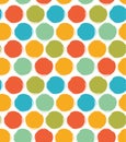 Decorative paint pattern with drawn circles. Seamless bright background.