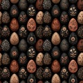 Decorative Painted Easter Eggs Folk Art Seamless Pattern Background Royalty Free Stock Photo
