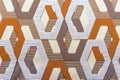 Decorative panel with geometric pattern. 3D background