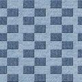 Decorative paneling pattern - blue jeans textile Royalty Free Stock Photo