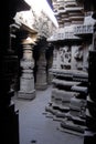 Decorative carved religious panels at Bhuleshvar Temple on small hill of Yavat