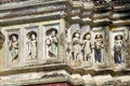 Decorative panels of god and goddess in stucco on the dom of laxmi narsihapur temple