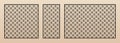 Decorative panels for laser cutting. Vector geometric pattern in art deco style Royalty Free Stock Photo