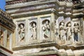 Decorative panels in stucco on the dom of laxmi narsihapur temple