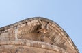 Decorative part of the roof of  the Church of the Holy Sepulchre in the Old City in Jerusalem, Israel Royalty Free Stock Photo