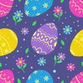 Decorative pattern of Easter eggs.