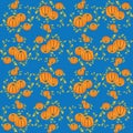 Decorative pattern with pumpkin Royalty Free Stock Photo