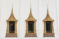 Thai royal throne hall windows Royalty Free Stock Photo