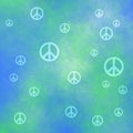 Decorative peace signs with grunge 024