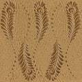 Decorative peacock feathers - leather texture - seamless background