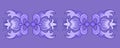 Decorative peony flower, on purple background close-up