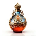 Decorative perfume bottle isolated on white background Royalty Free Stock Photo